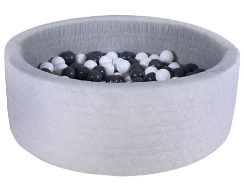 Bällebad soft - Cosy geo grey 300 Bälle grey/creme