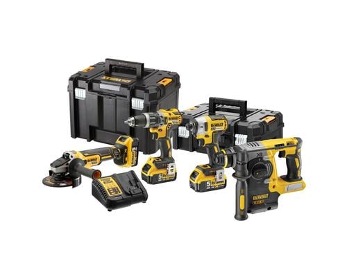 DeWalt Akku-Maschinen-Set DCK422P3T 4 Maschinen und 3 x 5.0 Ah Akkus