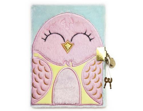 Avenue Mandarine Tagebuch mit Plüsch 240 Seiten, 12.5 x 17 x 2 cm, Vogel
