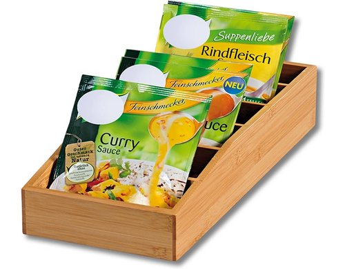 Kesper Aubewahrungsbox Bambus, 15 x 35 cm, Höhe: 10 cm