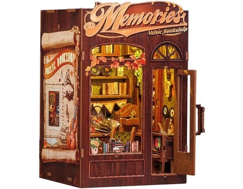 Cutebee Memories Music Bookshop CNG-SD04 Book Nook, Holzbausatz, inkl. LED