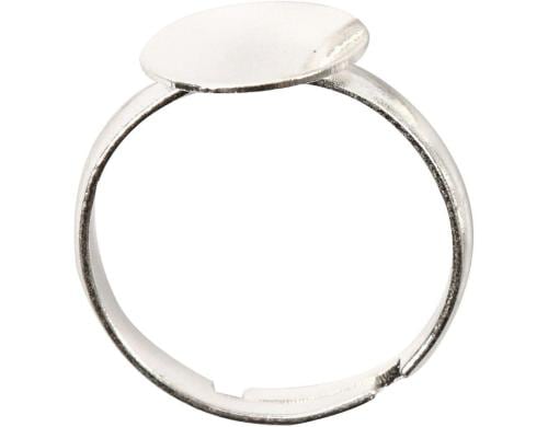 Creativ Company Fingerring 3 Stück Metall, versilbert, D: 10 mm