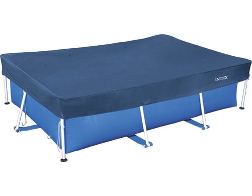 3m x 2m rechteckige Allwetter-Deluxe- Poolabdeckung Dunkelblau