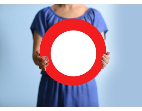 Trendcompany Verkehrsschild Neutral, 45 cm