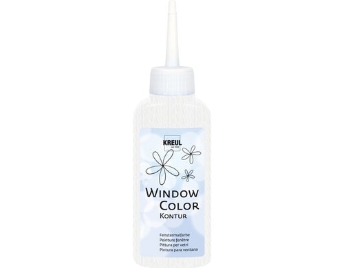 Kreul Fensterfarbe Kontur weiss 80 ml, 1 Stück