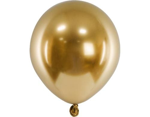 Partydeco Ballon Glossy Klein Gold, Ø 12 cm, 50 Stück