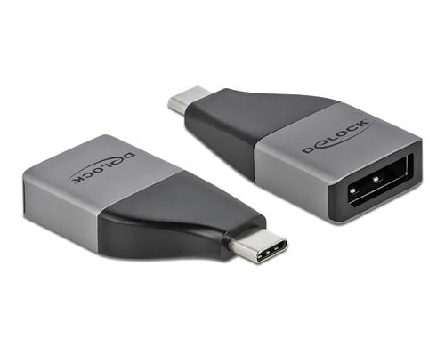 Delock Adapter USB Typ-C zu DP 4k 60Hz Auflösung bis 3840 x 2160 @ 60 Hz, Grau
