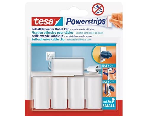 Tesa Powerstrips - Set 3x Powerstrips Kabelclip