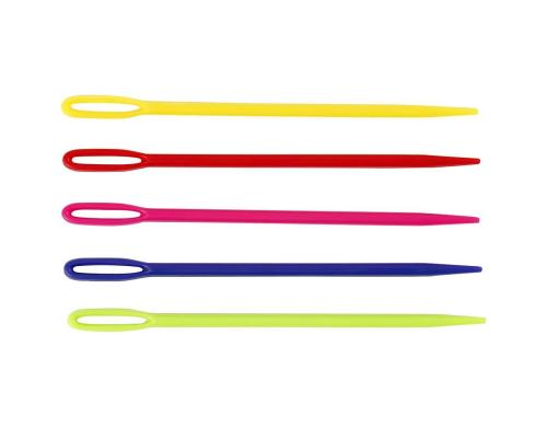 Creativ Company Stick- und Webnadel 5 Stück, 7 cm, farbig assortiert