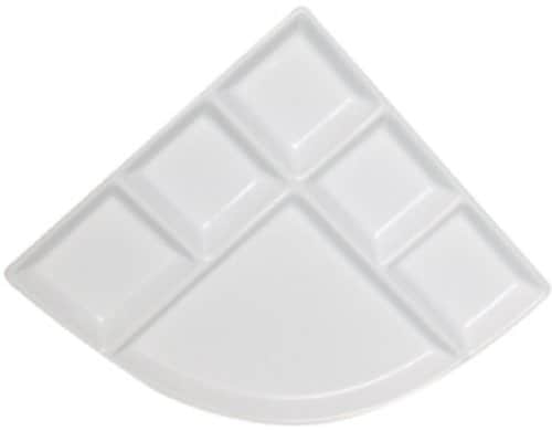 NOUVEL Fleischfondue - Teller, dreieckig, weiss, glanz, 4er Karton