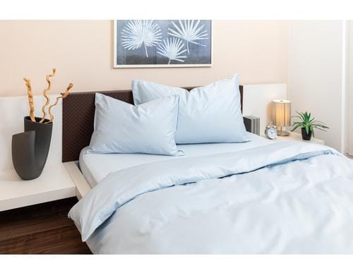 COCON Duvetbezug Perkal 160x210 cm, hellblau