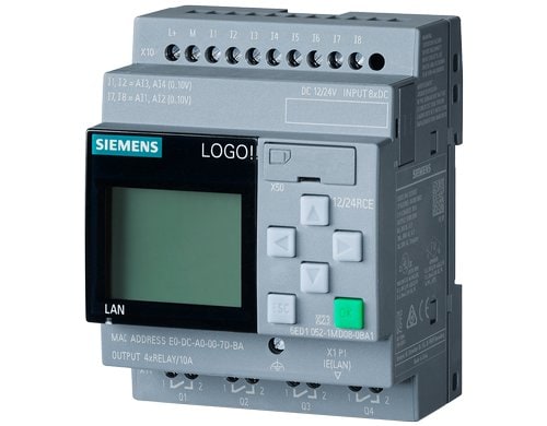 Siemens LOGO! 8.4 Grundgerät 12/24RCE 12V und 24V DC, 8 Eing., 4 Ausg., Display