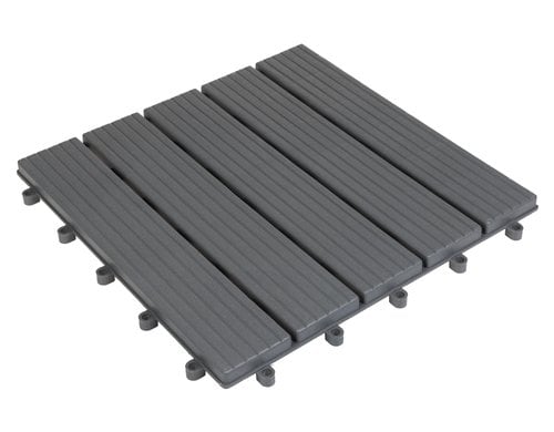 COCON Bodenplatte grau 30x30cm, 6 Stk., PP plastic