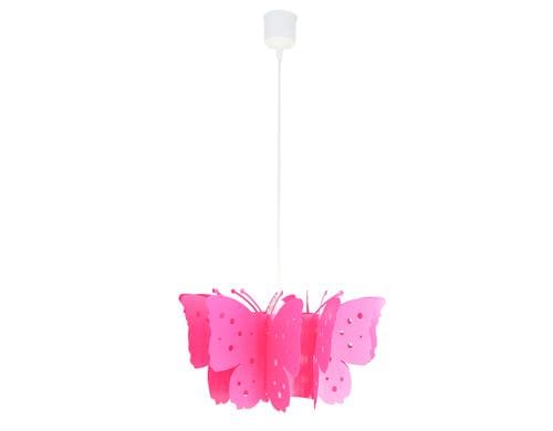 Näve Hängelampe E27 pink Schmetterling