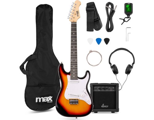 MAX GigKit Junior 3/4 SB E-Gitarrenset, Junior, 3/4, sunburst