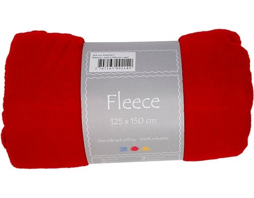 Creativ Company Fleece 125 cm x 150 cm 200 g, Rot