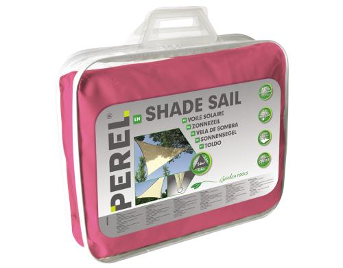 Perel Sonnensegel - Dreieck, 5x5x5 m, Farbe: FUCHSIA, Wasser abstossend,