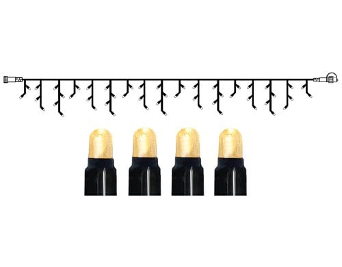 Star Trading System LED Extra Icicle 300x40cm, Schwarz, Warmweiss
