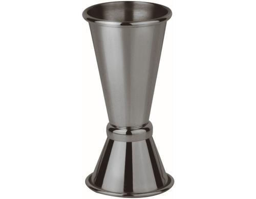 Paderno Cocktail Doppelmass schwarz 40/20ml, D 4cm, H 11cm