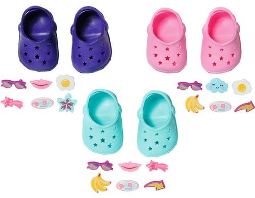 BABY born Schuhe mit Pins assortiert pink/blau/violett