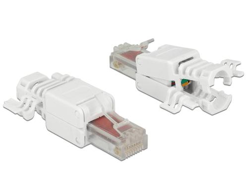 Delock RJ45 Stecker, UTP, Cat.6, 2 Stück Für Massiv- und Litzenleiter AWG 24-26