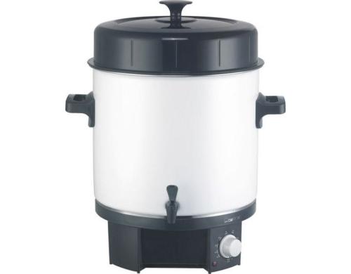 Clatronic Einkochautomat EKA 3338 mit Ablaufhahn, weiss, 25 Liter