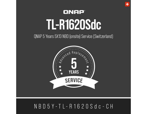 QNAP 5 Jahre 5X13 NBD (onsite) Service (CH) NBD5Y-TL-R1620Sdc-CH, Electronic copy