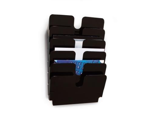 Durable Prospektständer Flexiplus 6 A4 quer 6 Fächer, 340x750x100mm, schwarz