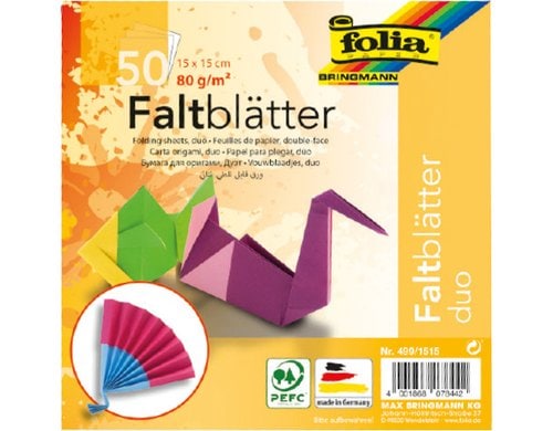 Folia Faltblätter Duo Faltblätter Duo 150 x 150 mm 80 g/m2 50