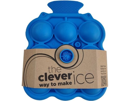 Golyo Ice Form - Eiswürfelform Platin-Silikon, Blau, Runde Eiswürfel