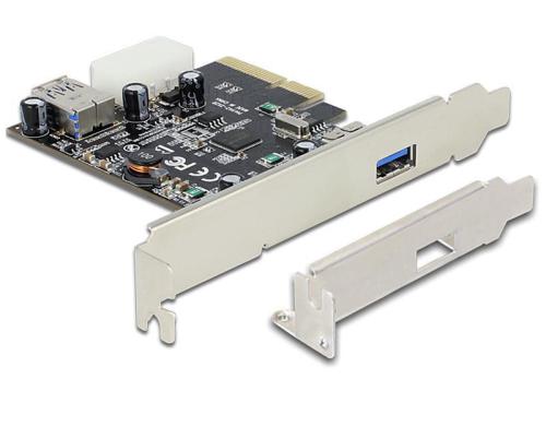 Delock 89399 PCI Express USB 3.1, 10 Gbps, Chipsatz: ASM1142, inkl. Low Profile Blende