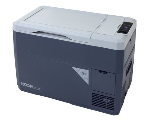 KOOR Kompressorkühlbox ACUX 28 blau-grau, 28 Liter, mit neuem Akku