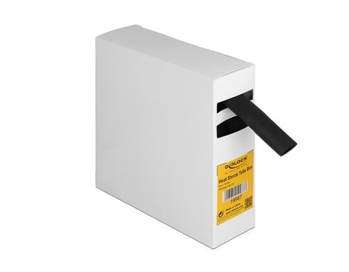 Delock Schrumpfschlauch Box mit Innenkleber 5Mx15mm, Schrumpfungsrate 3:1, schwarz