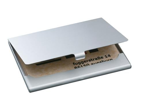 Sigel Visitenkarten-Etui, silber, matt Aluminium für bis zu 15K. (max. 91x58mm)