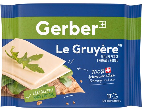 Gerber Schmelzkäse Gruyere Scheiben 200g, 10 Portionen