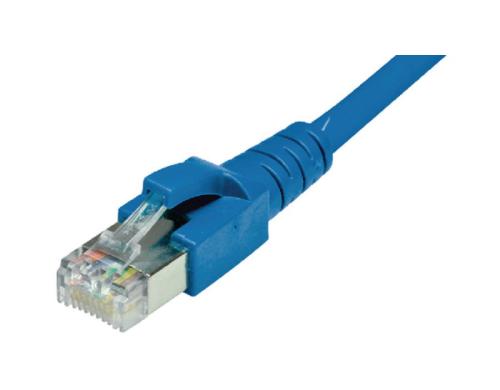 Dätwyler Patchkabel: S/FTP, 1.5m, blau Cat.6A, AWG26, 10Gbps, 500MHz