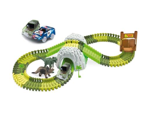 Amewi Magic Traxx Bahn Dino-Park Mega Set 374 Teile, mit Tunnel