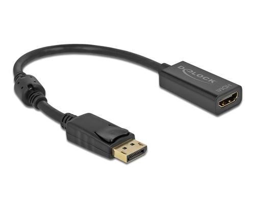 Adapter DP1.2 Stecker zu HDMI Buchse, 4K Passiv, 20cm, schwarz