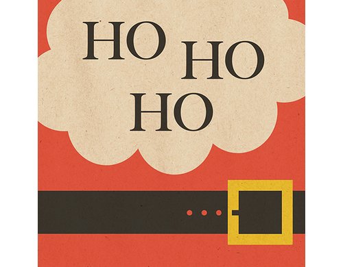 B+C Weihnachtsservietten Santas Belly 33x33 cm, 20 Stück, 3-lagig, recyclet