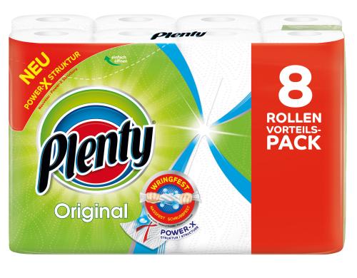 Plenty Original Haushaltspapier weiss 8 Rollen à 45 Blatt
