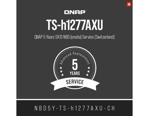QNAP 5 Jahre 5X13 NBD (onsite) Service (CH) NBD5Y-TS-h1277AXU-CH, Electronic copy