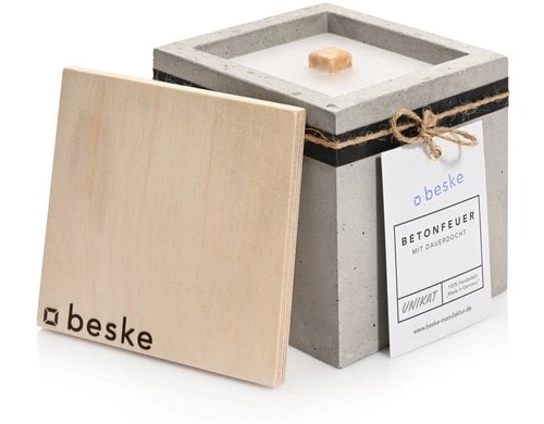 Betonfeuer Kea' Outdoor-Kerze (13x13x13cm)