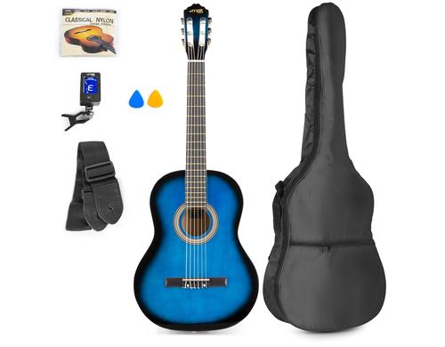 MAX SoloArt-PCK-BL Konzertgitarrenset, blau