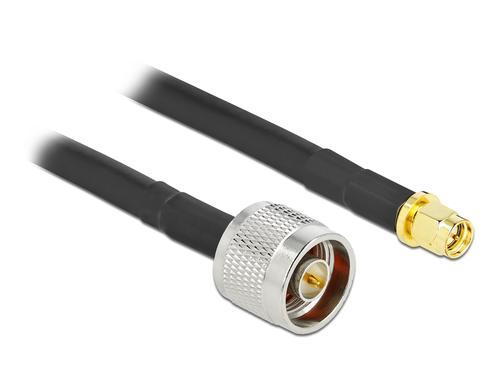 Delock LTE-Antennenkabel, 0.31dB/m N Stecker - SMA Stecker, CFD300, 10m