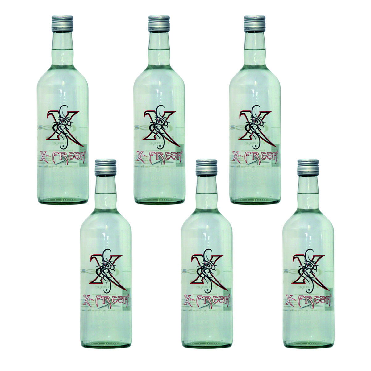 X-Fresh Vodka Pure 6 x 0.7 Ltr. (6er-Box) 37.5 Vol. / Verkauf nur ab 18 Jahren / Kein Export