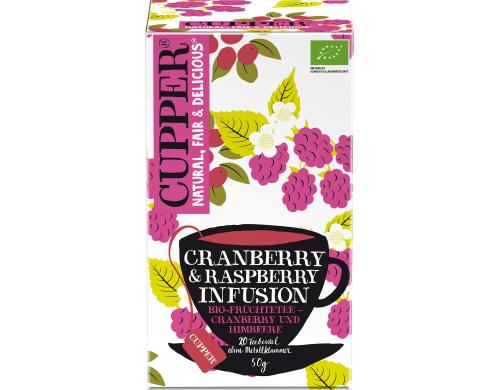 Cranberry Himbeer Früchtetee, Aufg Pack 20 x 2.5 g