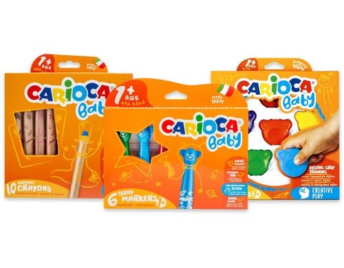 Carioca Set Baby 22 Stück Farb-, Wachs-, Aquarell- und Faserstifte