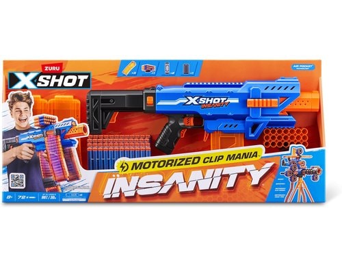 X-Shot Insanity Motorized Clip Blaster mit 72 Darts