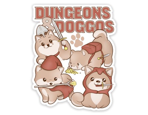 Dungeons & Doggos Sticker
