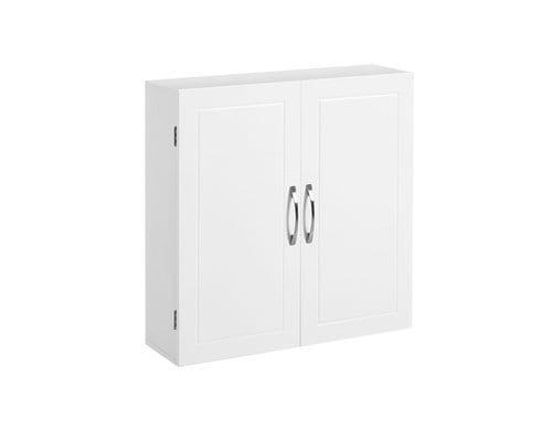 Vasagle Badezimmer Wandschrank, Weiss 60x18x60 cm (LxBxH), 3 Ablagen,Belastb.10kg
